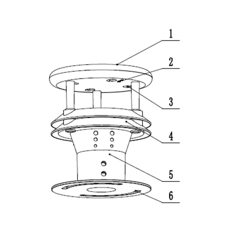 Ultrasonic Wind Speed Direction Sensor product structure chart