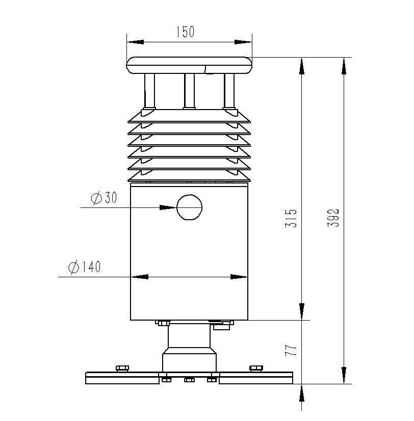 Vehicle Meteorological Sensor Dimensions