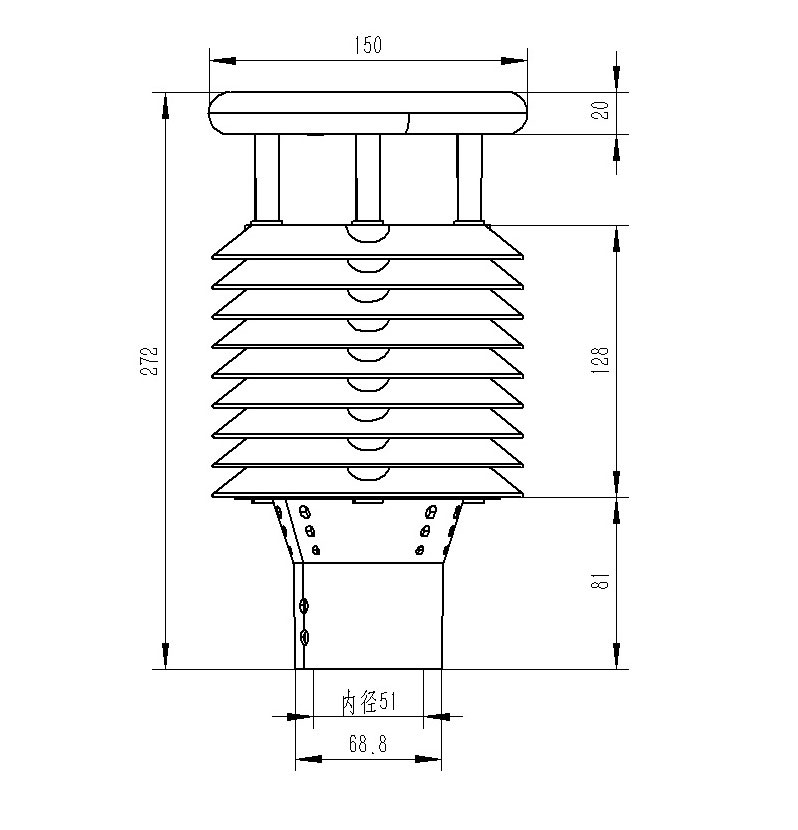 Piezoelectric sensor product size chart
