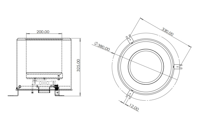 Evaporation Sensor product dimensions diagram