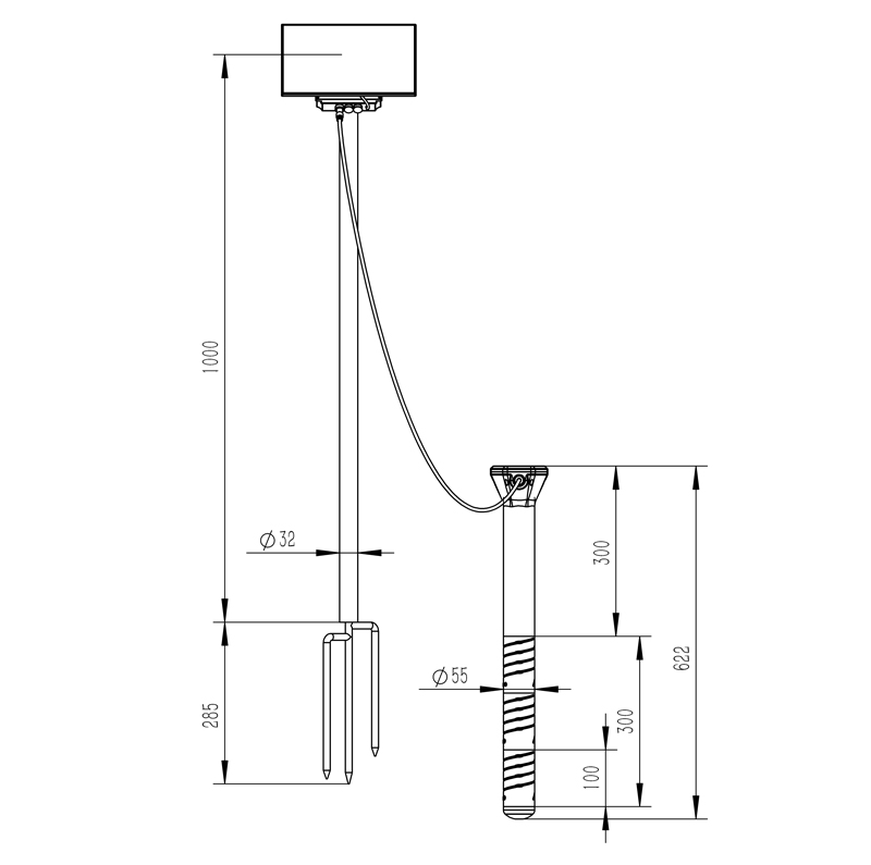 Dimensional drawing of Soil Moisture Monitoring
